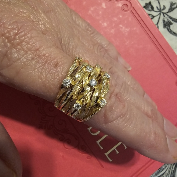 D’Oro by Effy Diamond Woven Ring (1 carat) in 14k Solid Gold - Picture 6 of 7